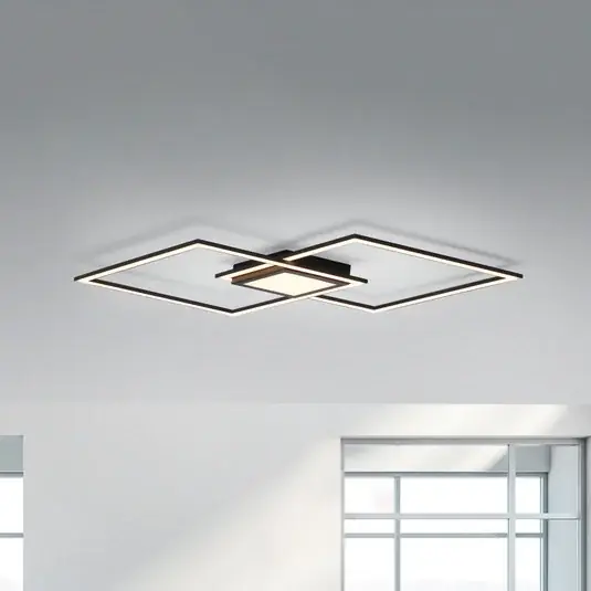 LED stropní svítidlo Asmin, CCT, černé, 106x37cm Cenová Bomba