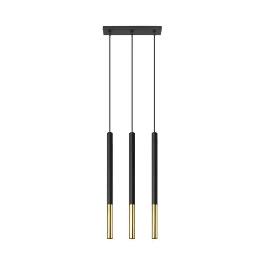 Euluna Thalassa závěsná lampa 3žárovková G9 černá/zlatá podélná Odeslání Ihned