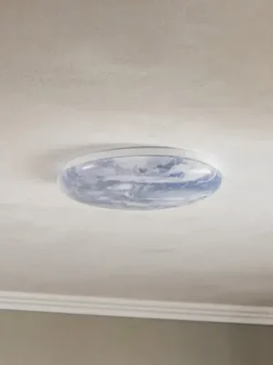 Akce Lindby LED stropní svítidlo Orbi, 38 cm, modrá/bílá, plast