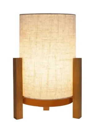 Stolní lampa LED Madita, výška 32 cm, přírodní/látka Finální Výprodej