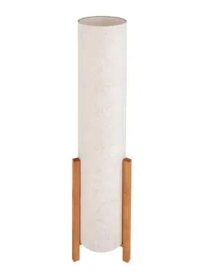 Sleva Stojací lampa Matilda s látkovým stínidlem, len