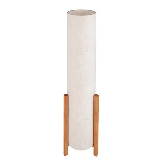 Sleva Stojací lampa Matilda s látkovým stínidlem, len