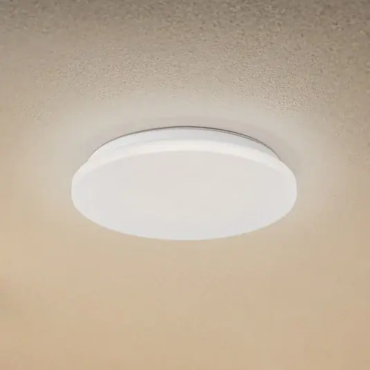 Venkovní stropní svítidlo Lindby Kirkola, 4000 K, Ø 34 cm, bílé Výprodej