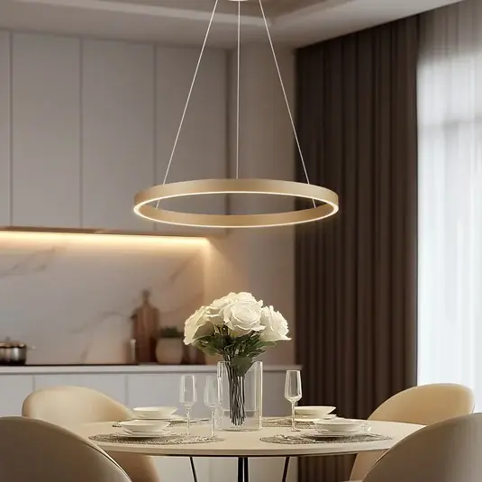 Lucande Smart LED závěsné svítidlo Yonam, zlatá, 1 světlo, Tuya Víkendová Akce