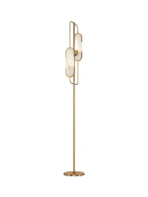 Stojací lampa Maytoni Marmo, zlatá barva/přírodní kámen Speciální Cena