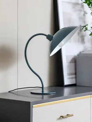 Hit Sezóny Stolní lampa Lucande Arvadon, modrá barva, kov, výška 42,75 cm