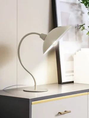 Stolní lampa Lucande Arvadon, béžová barva, kov, výška 42,75 cm Akční Cena