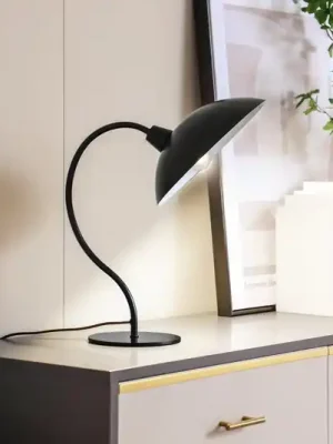 Stolní lampa Lucande Arvadon, černá, kov, výška 42,75 cm Výprodej