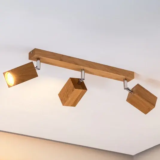 Sleva Envostar Peach Puff stropní bodovka dřevo kvádr 3x