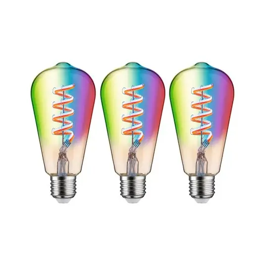 Výhodná Nabídka Paulmann LED-Rustika Zigbee E27 6,3W RGBW zlatá 3er