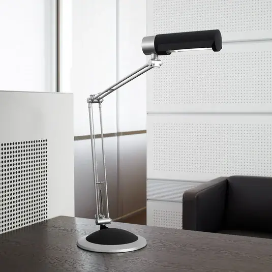 Akce MAULoffice stolní lampa, černá/stříbrná, výška 56 cm, kov