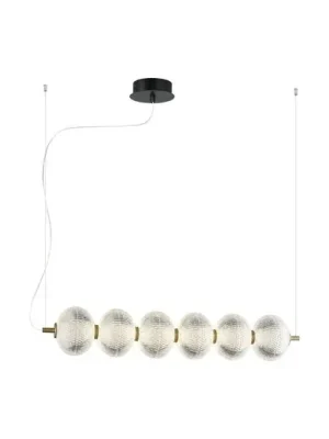 Závěsné svítidlo Pellucid LED, bronzová barva/čirá, 6 žárovek Originální