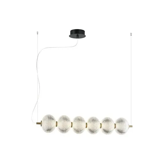 Závěsné svítidlo Pellucid LED, bronzová barva/čirá, 6 žárovek Originální