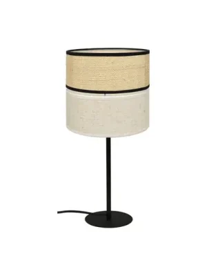 Víkendová Akce Stolní lampa Andaman, textil, béžová barva, výška 44 cm