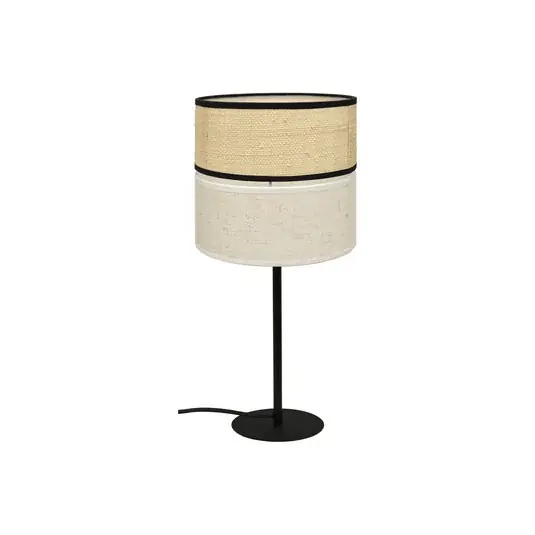 Víkendová Akce Stolní lampa Andaman, textil, béžová barva, výška 44 cm