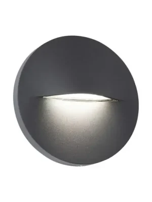 Venkovní nástěnné svítidlo LED Vita, tmavě šedé, Ø 14 cm Akční Nabídka
