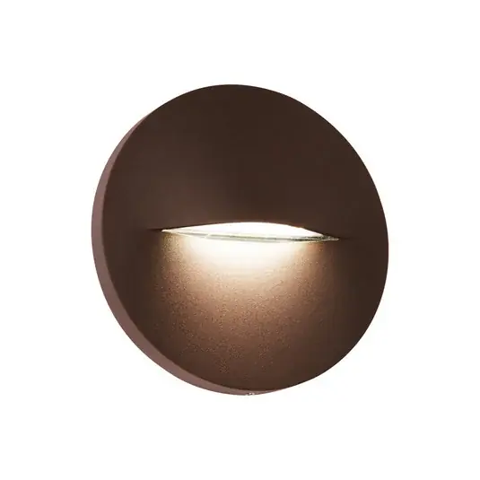 Cenově Výhodný Venkovní nástěnné svítidlo LED Vita, rezavě hnědá, Ø 14 cm