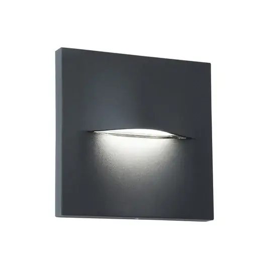 Must-Have Venkovní nástěnné svítidlo LED Vita, tmavě šedé, 14 x 14 cm