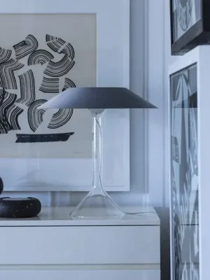 Foscarini LED stolní lampa Chapeaux M, šedá Vrácení Zdarma