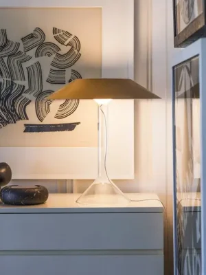 Nová Kolekce Foscarini LED stolní lampa Chapeaux M, okrově žlutá