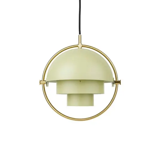 Závěsné svítidlo GUBI Multi-Lite, Ø 36 cm, mosaz/krémová barva Nejlepší Volba