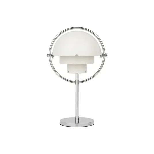 Vysoce Kvalitní Gubi Akumulátorová stolní lampa Multi-Lite, chrom/bílá, 30 cm