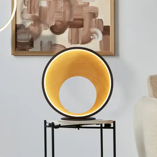 Poslední Šance Stolní lampa Curio LED, vzhled dřeva