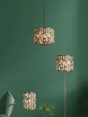 Horká Nabídka Závěsné svítidlo Bijou, 3 světla, mosaz, křišťálové sklo