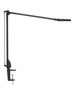 LED stolní lampa MAULoptimus antracitová svorka základna stmívatelné CCT Časově Omezené