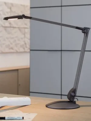 LED stolní lampa MAULoptimus antracitový podstavec stmívatelné CCT Přímo Od Výrobce