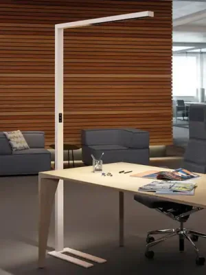 Bezpečná Platba Senzorová stojací lampa LED MAULsirius, bílá, CCT, stmívatelná, základna