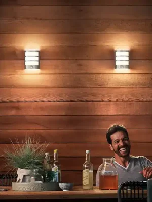 Venkovní nástěnné svítidlo Philips LED Python UE, šedé, se senzorem Cenový Hit