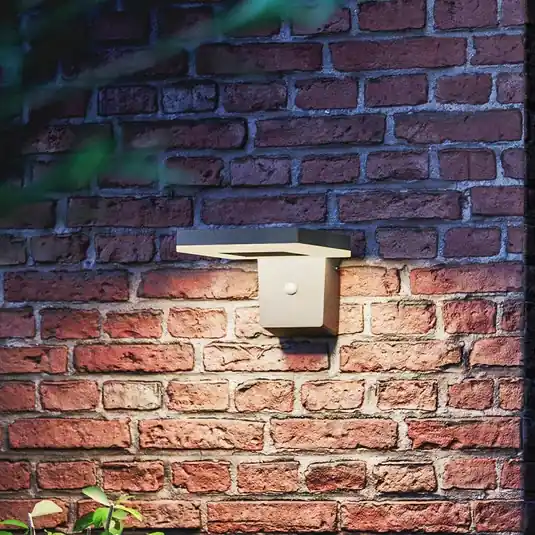 Philips LED solární nástěnné světlo Zonal, hlava 16 x 16 cm Vysoce Kvalitní