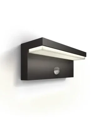 Venkovní nástěnné svítidlo Philips LED Bustan UE, senzor, 4 000 K Omezená Nabídka