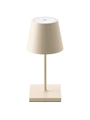 Bezpečná Platba Nuindie mini LED dobíjecí stolní lampa, USB-C, béžová, IP54, stmívatelná