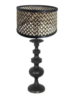 Akce Stolní lampa Lyons 3749ZW, černá/přírodní proutí
