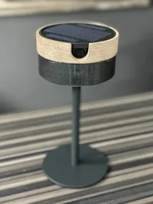 Ihned K Objednání Solární stolní lampa Bateak LED, černá / teakově šedá, 2 700 K