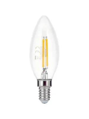 LED žárovka E14 C35 čirá 2W 827 180lm stmívatelná Hit Sezóny