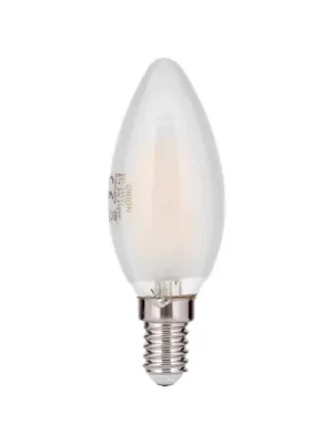 Nejprodávanější LED žárovka E14 C35, matná, 2W, 2 700 K, 180 lm, stmívatelná