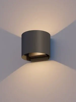 Calex LED venkovní nástěnné svítidlo oválné, nahoru/dolů, výška 10 cm, černé Dokud Zásoby Vydrží