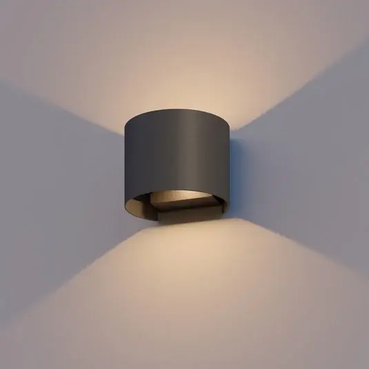 Calex LED venkovní nástěnné svítidlo oválné, nahoru/dolů, výška 10 cm, černé Dokud Zásoby Vydrží