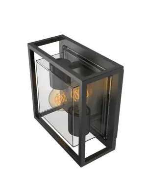 Venkovní nástěnné svítidlo Calex, 2 světla, horní/spodní, hliník, černé Originální