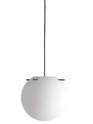 Kup Teď FRANDSEN Závěsné světlo Koi, sklo, bílé/černé, Ø 32 cm
