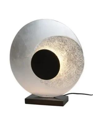 LED stolní lampa La Bocca, stříbrná, výška 43 cm, 2 svítidla, železo Zlevněný