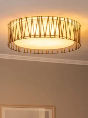 Akce Stropní svítidlo Harmony, černé, přírodní juta, Ø 72 cm