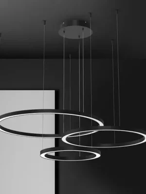 Top Prodej Závěsné světlo LED Galaxia, plast, černé, 3 žárovky, 85 W