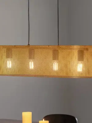 Euluna závěsné světlo Zofia, zlatá, délka 82 cm Zlevněný