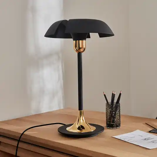 AYTM stolní lampa Cycnus, černá, železo, výška 48 cm, E27 Nejlepší Cena