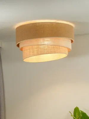 Euluna stropní světlo Trio juta, přírodní hnědá/bílá/rafie Ø 45 cm Objednat Nyní