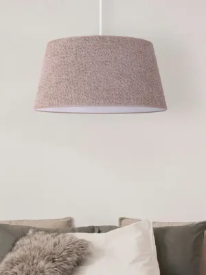 Dokud Zásoby Vydrží Euluna závěsné světlo Boucle, textil cappuccino, Ø 50 cm, 1-žárovkové.